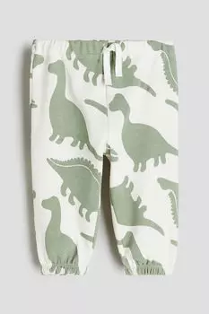 Хлопковые джоггеры H&M, белый