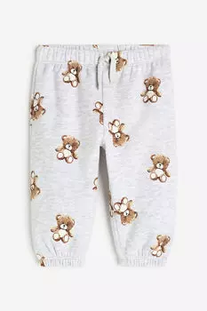 Хлопковые джоггеры H&M, серый