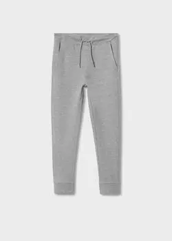 Хлопковые джоггеры MANGO, серый