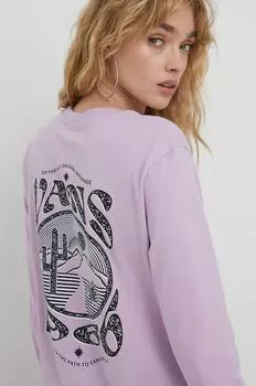 Хлопковые фургоны с длинными рукавами Vans, фиолетовый