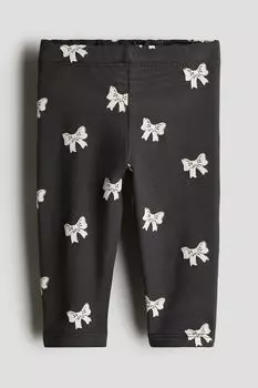 Хлопковые леггинсы H&M, мультиколор