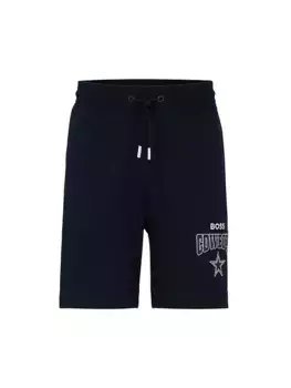 Хлопковые махровые шорты BOSS x NFL Boss, черный
