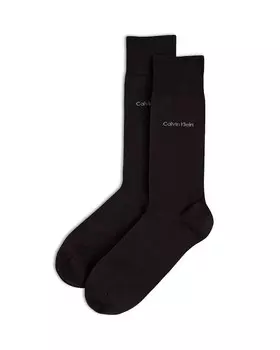 Хлопковые носки плоской вязки Calvin Klein Giza, черный