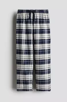 Хлопковые пижамные штаны H&M, синий
