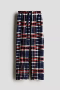 Хлопковые пижамные штаны H&M, синий