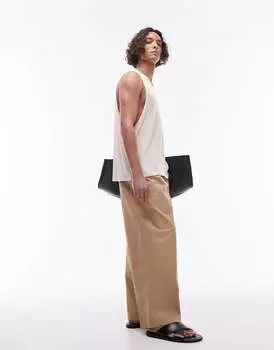 Хлопковые широкие брюки Topman Compact