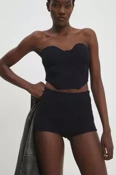 Хлопковые шорты Answear Lab, черный