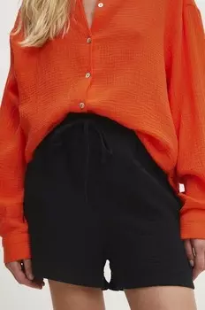 Хлопковые шорты Answear Lab, черный