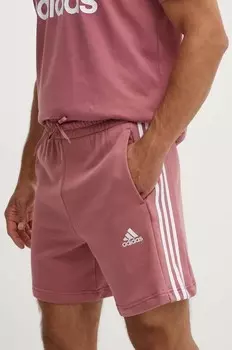 Хлопковые шорты Essentials adidas, розовый