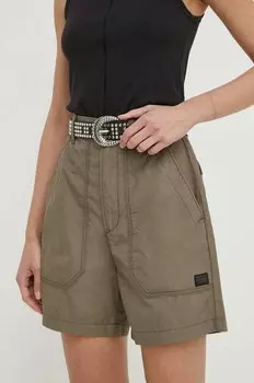 Хлопковые шорты G-Star Raw, коричневый