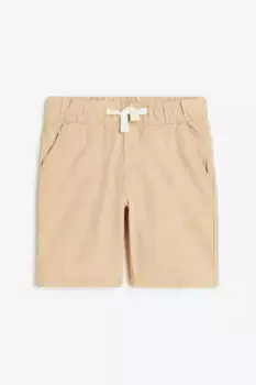 Хлопковые шорты H&M, бежевый