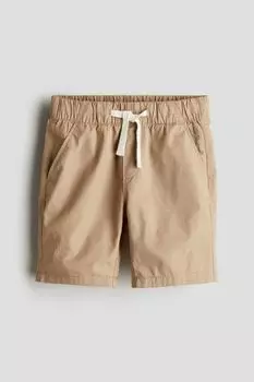Хлопковые шорты H&M, бежевый