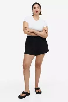 Хлопковые шорты H&M, черный