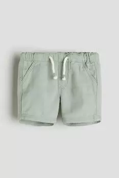 Хлопковые шорты H&M, зеленый