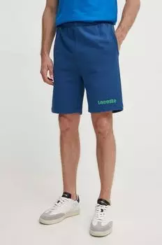 Хлопковые шорты Lacoste, темно-синий