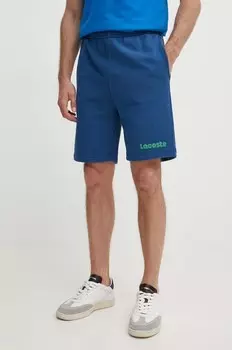 Хлопковые шорты Lacoste, темно-синий