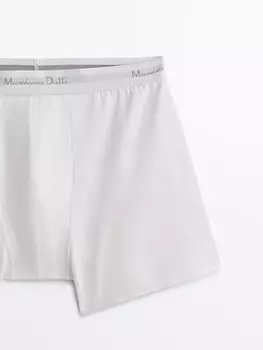 Хлопковые шорты Massimo Dutti, белый