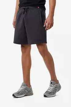 Хлопковые шорты New Balance, черный