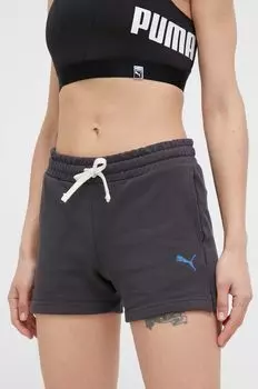 Хлопковые шорты Puma, серый
