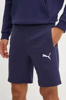 Хлопковые шорты Puma, темно-синий