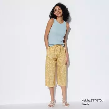 Хлопковые шорты Relaco 3/4 Uniqlo, желтый