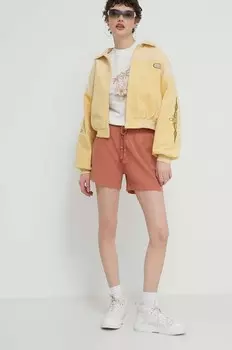 Хлопковые шорты Roxy, коричневый