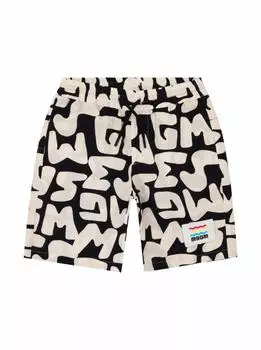 Хлопковые шорты с монограммой MSGM