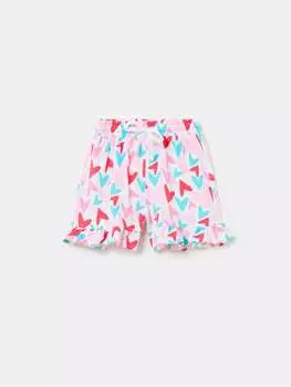 Хлопковые шорты с оборками и кулиской Ovs, цвет white print 2