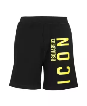 Хлопковые шорты SS22 Dsquared2, черный