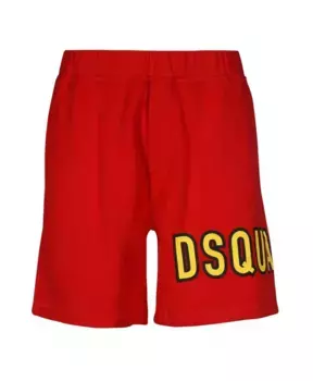 Хлопковые шорты SS22 Dsquared2, красный