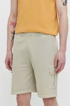 Хлопковые шорты Superdry, бежевый