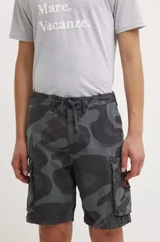 Хлопковые шорты Superdry, серый