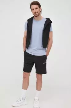 Хлопковые шорты Tommy Hilfiger, черный