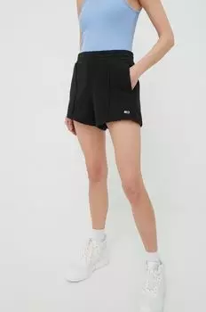 Хлопковые шорты Tommy Jeans, черный
