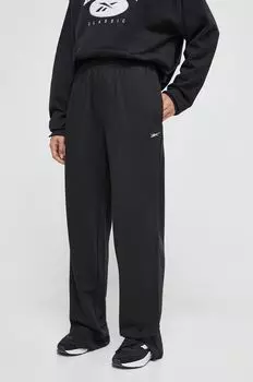 Хлопковые спортивные брюки Reebok, черный