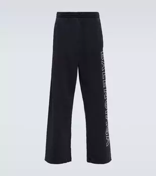 Хлопковые спортивные штаны Balenciaga, черный