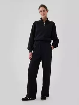 Хлопковые спортивные штаны Gap, черный