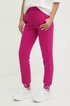 Хлопковые спортивные штаны Guess STACIE, розовый