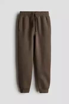 Хлопковые спортивные штаны H&M, коричневый