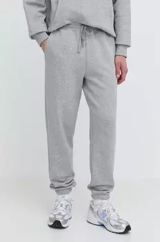 Хлопковые спортивные штаны Herschel, серый