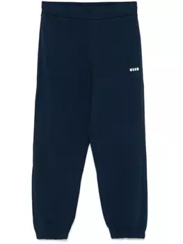 Хлопковые спортивные штаны MSGM, синий