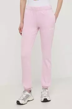Хлопковые спортивные штаны Plein Sport, розовый