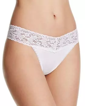 Хлопковые трусики-танга с оригинальной посадкой Hanky Panky