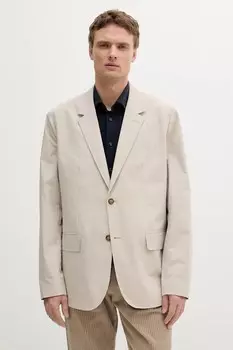 Хлопковый блейзер Michael Kors, бежевый