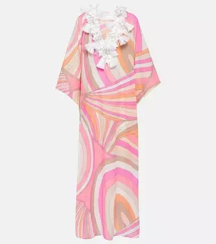 Хлопковый кафтан Pucci, розовый