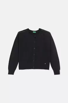 Хлопковый кардиган для мальчика United Colors of Benetton, черный