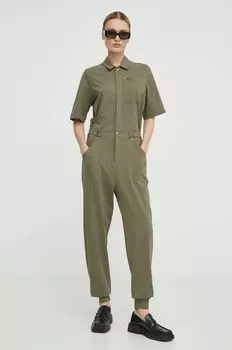 Хлопковый комбинезон G-Star Raw, зеленый