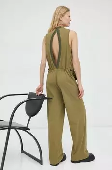 Хлопковый комбинезон G-Star Raw, зеленый