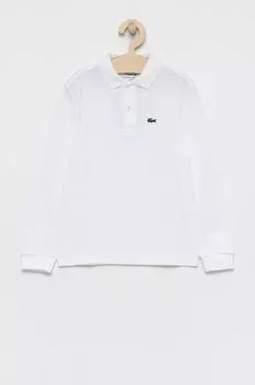 Хлопковый лонгслив Lacoste для детей., белый