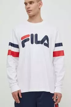 Хлопковый лонгслив Luohe Fila, белый